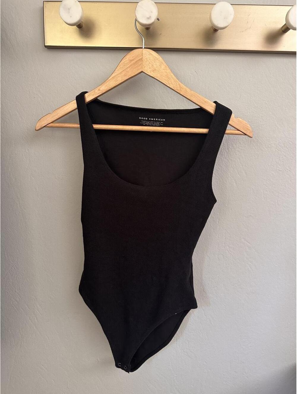 GOOD AMERICAN Women's Black Bodysuit